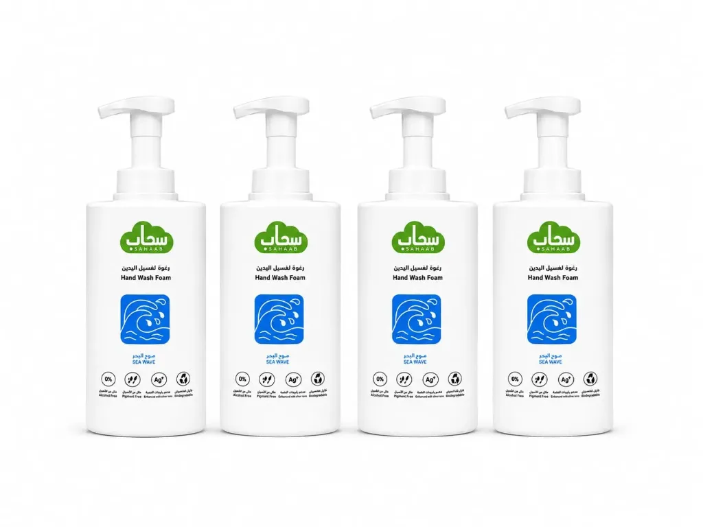 Sahaab Foam Hand Wash Sea Wave 1 ltr 4 Pcs